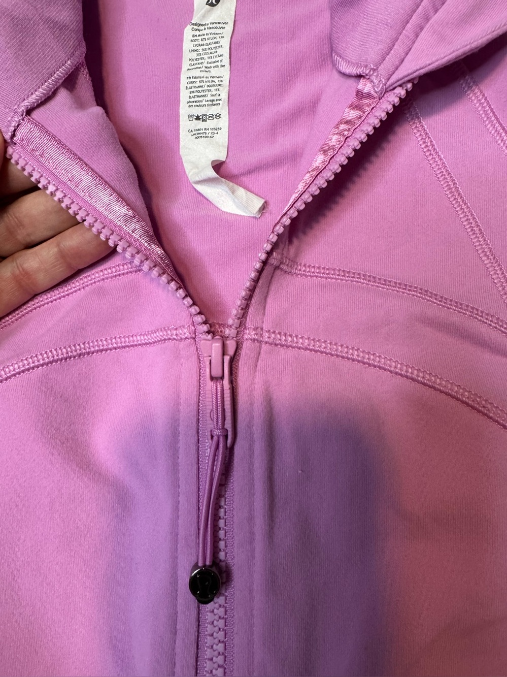 Lululemon Athletica Women’s Define Sweater Full Zip Sz 4 Light Pink - Picture 4 of 6